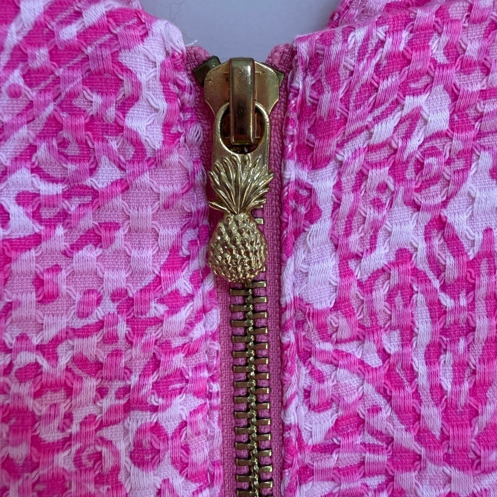 Lilly Pulitzer Pink & White Printed Sleeveless Shift Dress - Picture 4 of 9